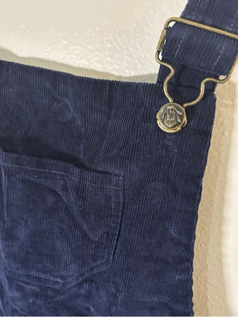 Women's Corduroy Overalls Jumpsuit in Navy